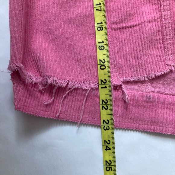POL Clothing Washed Corduroy Trucker Jacket Pink Size Large - Picture 11 of 13